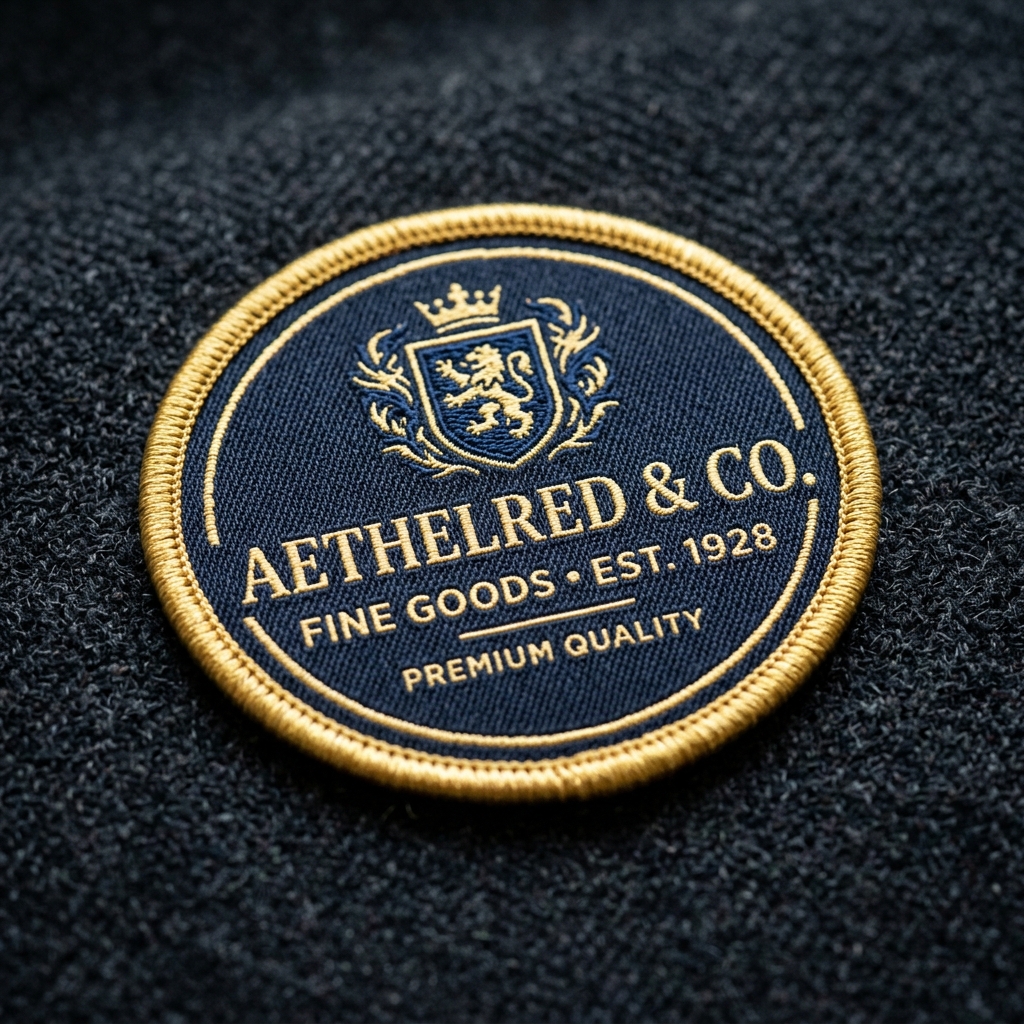 High Detail Woven Patch Mockup